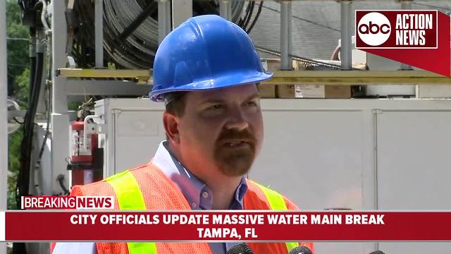 Massive Water Main Break in Tampa | Friday 12:00 presser