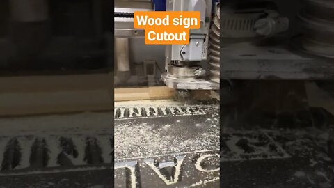 wood sign cutout #shorts #cnc #signmaking #viral #woodsign