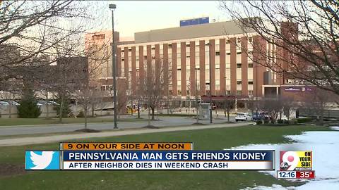 Pennsylvania man gets friend's kidney
