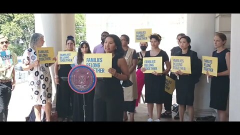 The Families Belong Together Rally On The City Hall Steps hosted by @ACLU @NYCLU @voteshekar