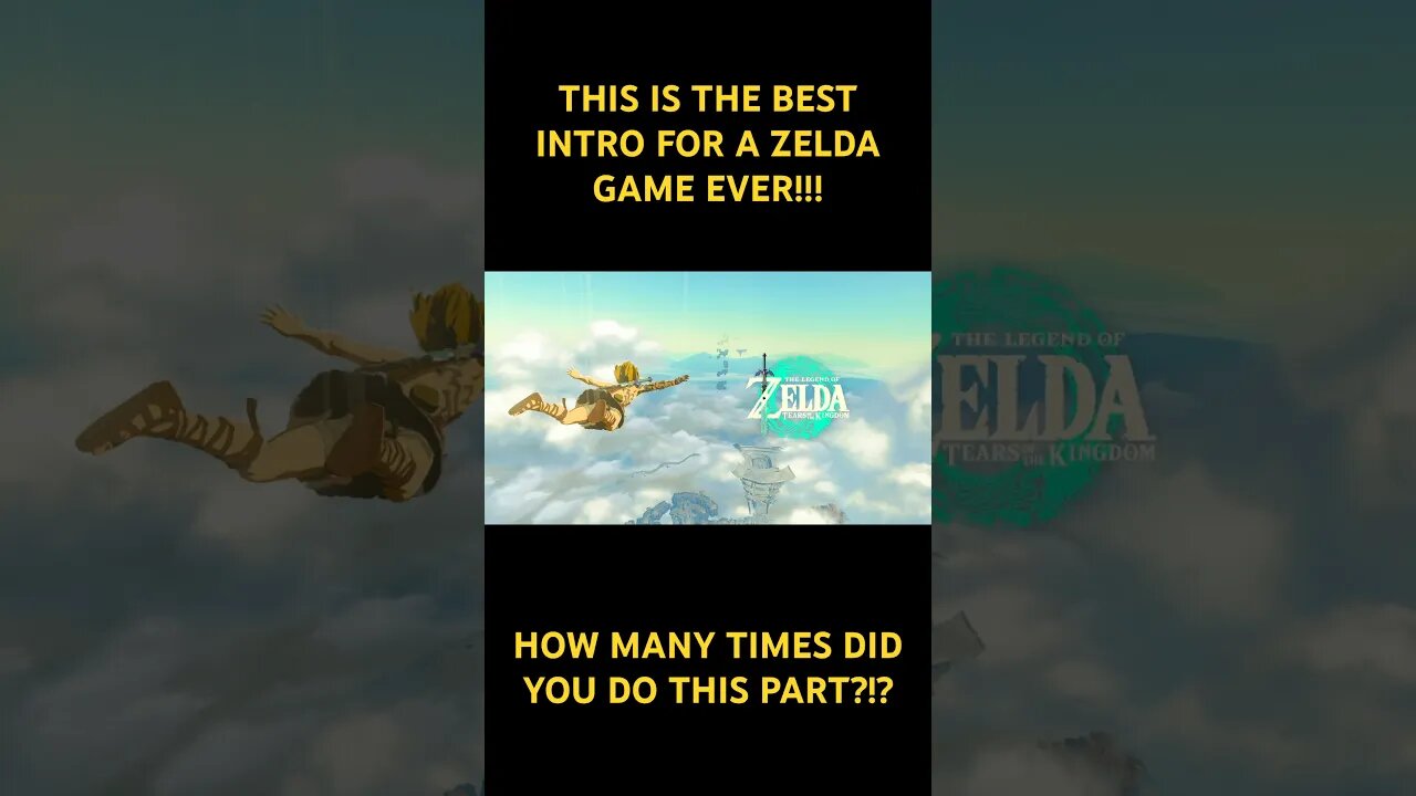 PERFECT INTRO | The Legend of Zelda: Tears of the Kingdom #intro #shorts #zeldatearsofthekingdom