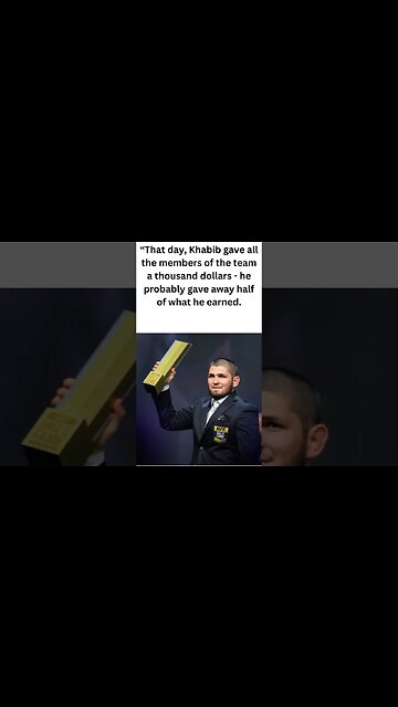 The group was taken aback by Khabib Nurmagomedov's grand gesture.#short