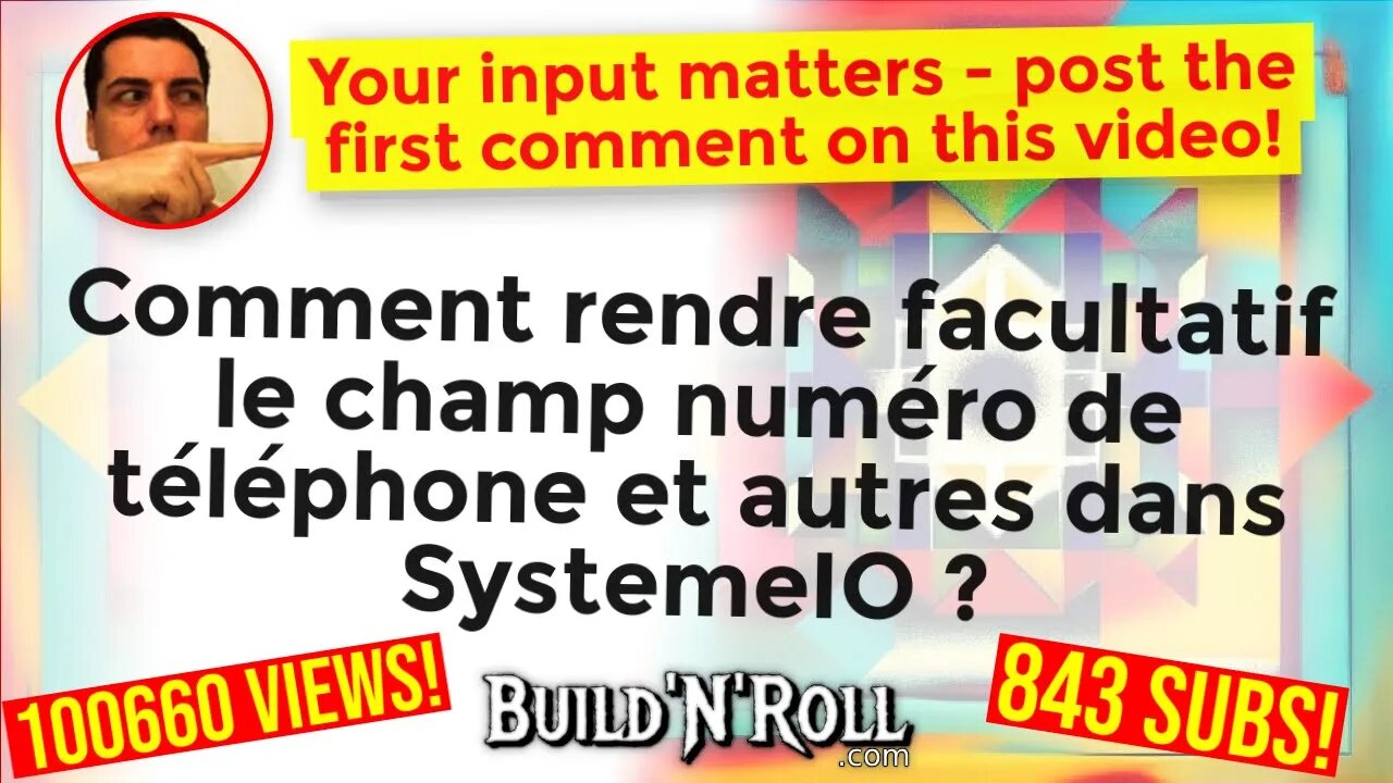 Comment rendre facultatif le champ numéro de téléphone et autres dans SystemeIO ?