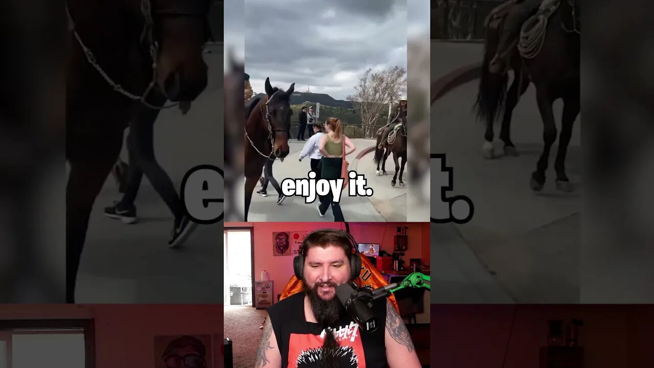 Male Karen Angry That People Ride Horses