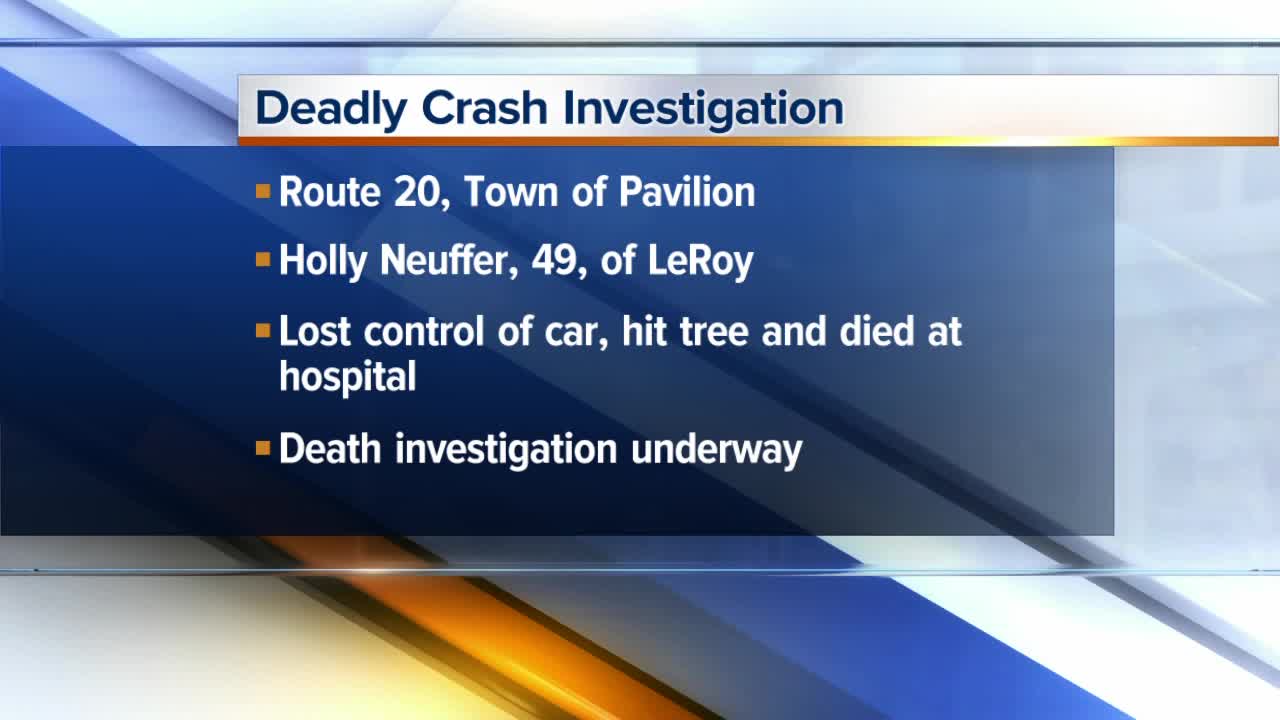 Police investigating deadly crash in Town of Pavilion