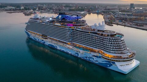 A closer look at Norwegian Prima while parked at Berth 102 Southampton UK NEW Cruise ship 4K footage