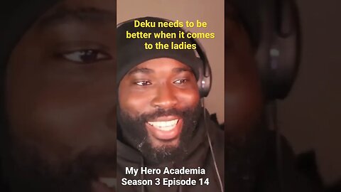 Deku freaking out when Mei Hatsume lands on him smh #anime #myheroacademia #reaction