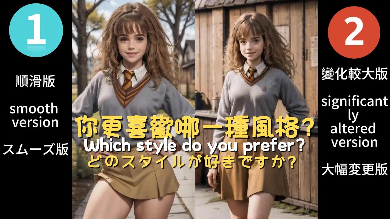 Which style do you prefer?|你更喜歡哪一種風格?|どのスタイルが好きですか？|Harry Potter|哈利波特|ハリーポッターとデスリーハロウズ