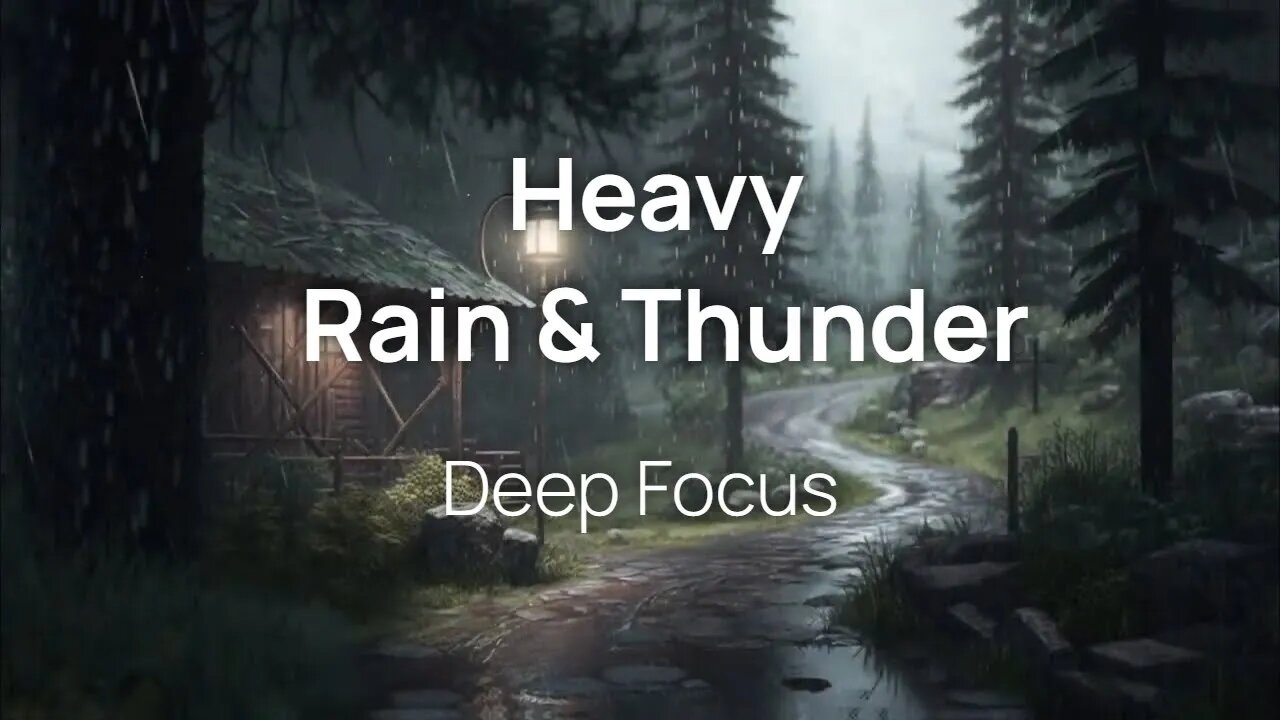 Rainforest Rain Sounds for Sleeping or Studying White Noise Rainstorm 2 Hours #rain #rainandthunder