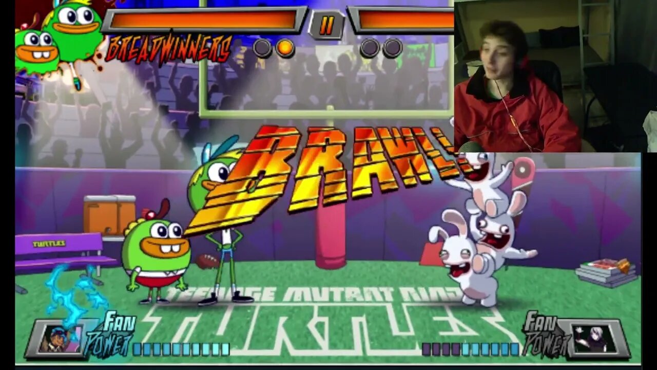 Rabbids VS Breadwinners In A Nickelodeon Super Brawl 3 Battle With Live Commentary
