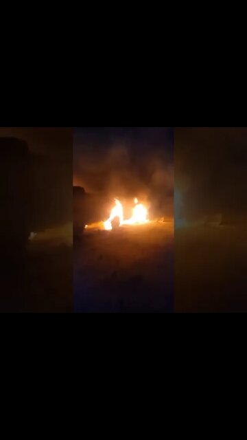 Ukraine War - burning Ukraine Missile System