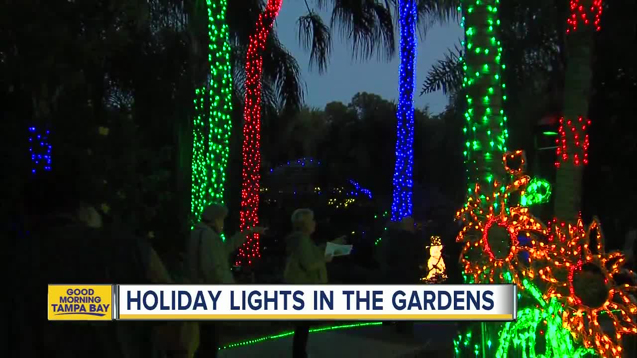 Botanical Gardens aglow in holiday illumination