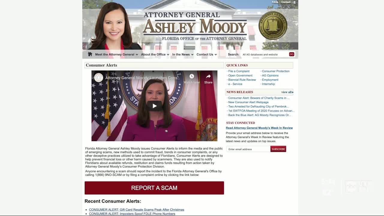 Attorney general creates webpage to keep you informed about scams