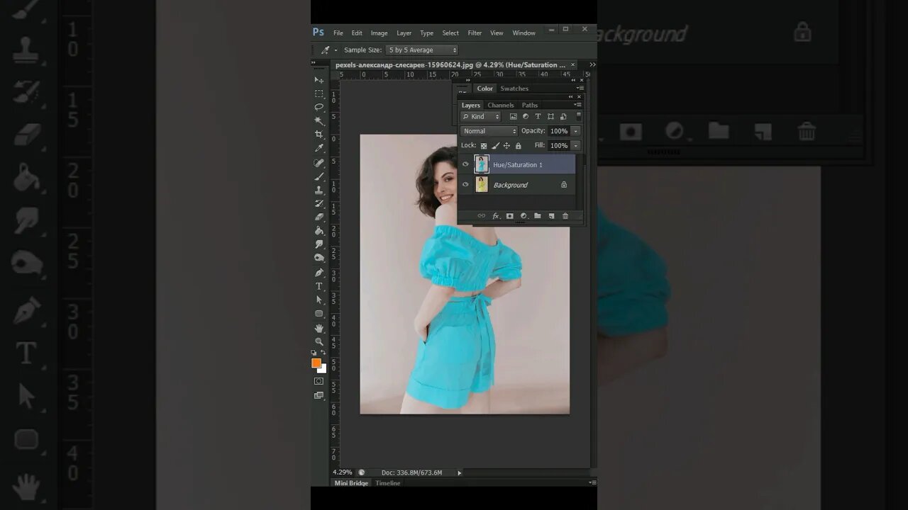 girls dress colour change in photoshop tutorial for beginners #shorts #photoshop of ritik kherala