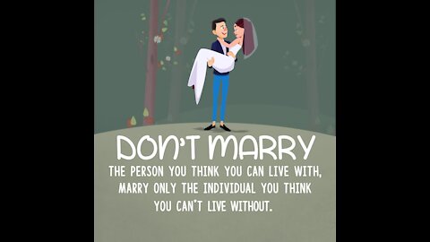 Don't marry the person you think you can live with [GMG Originals]