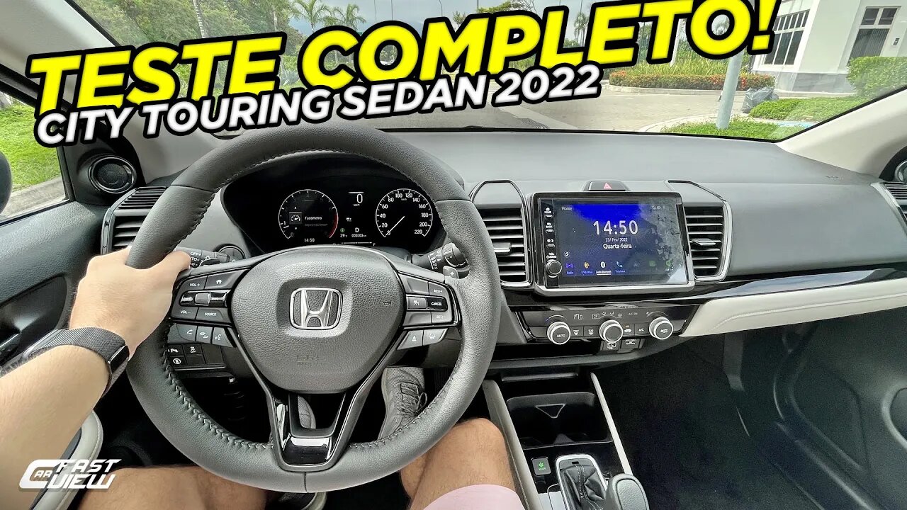 TESTE DRIVE NOVO HONDA CITY TOURING SEDAN 2022 ACC, ASSIST. DE FAIXA E ALERTA DE COLISÃO NA PRÁTICA