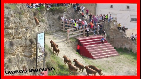 ARGUEDAS ( NAVARRA ) TARDE ENCIERRO DEL ESTRECHO ( DOMINGO 17 ABRIL 2022 ) GNAD.USTARROZ