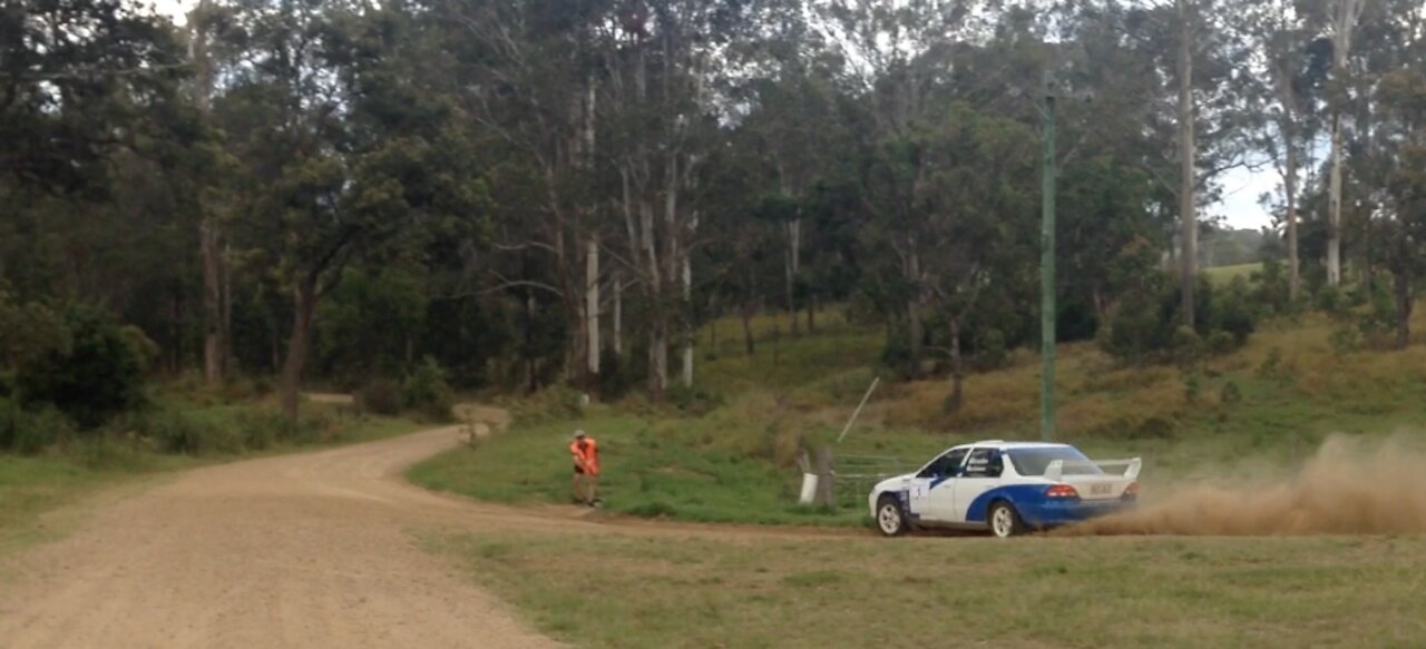 Ford Falcon Rally car reverse direction