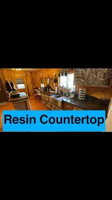 Resin countertop at cabin #Shorts