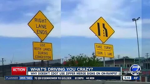What's Driving you Crazy? Why doesn't CDOT use zipper merger signs on on-ramps?