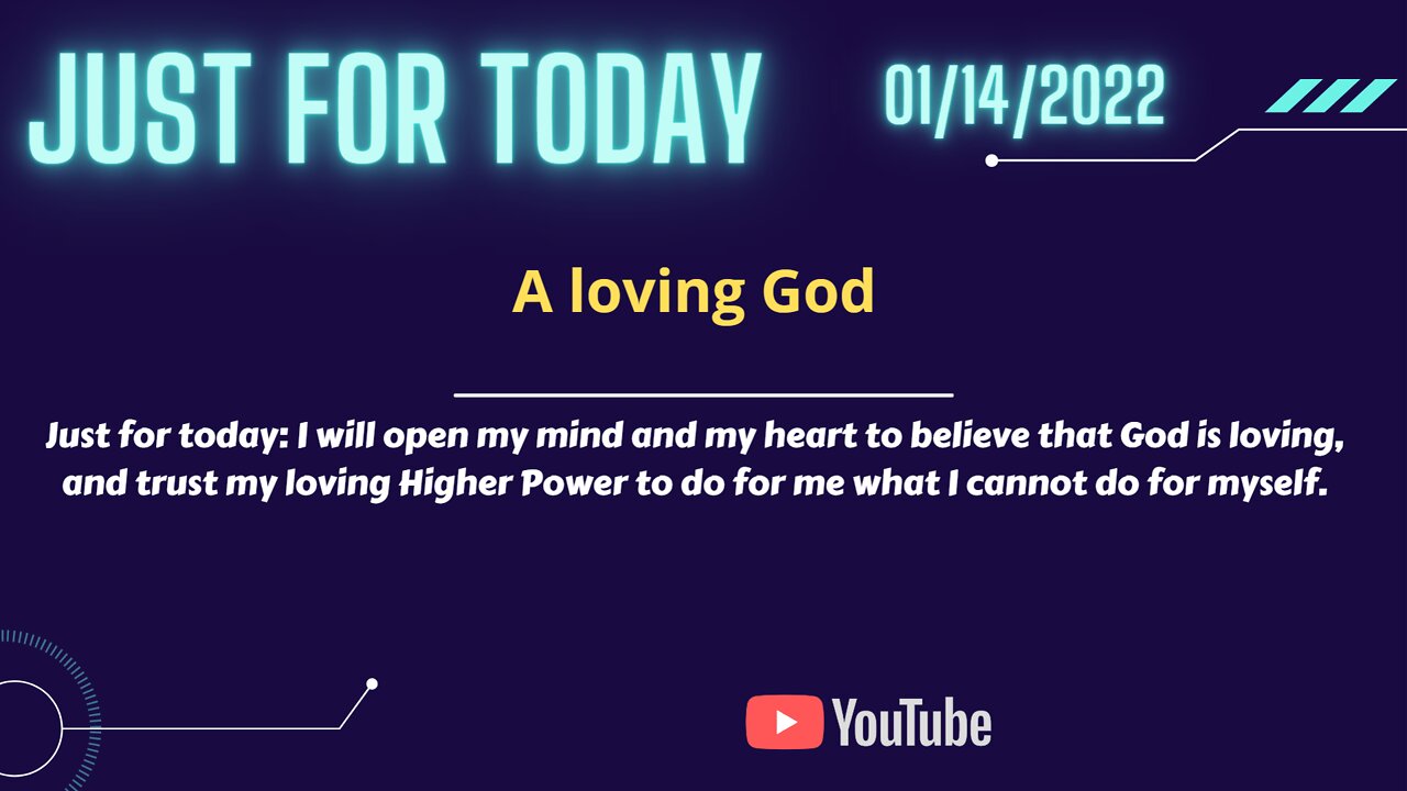 Just for Today - A loving God - 1-14