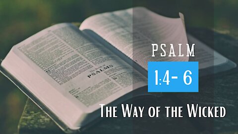 Psalm 1; 4-6; The way of the wicked