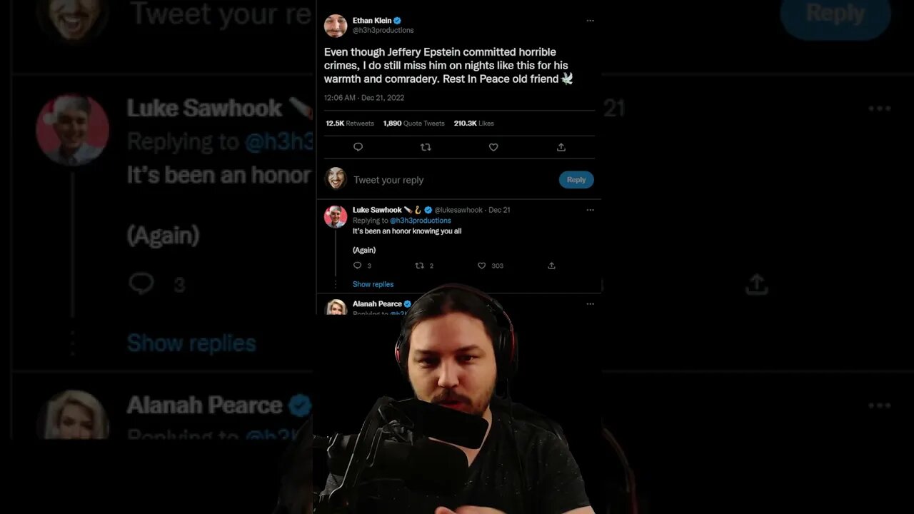 Ethan Klein ADMITS He was Friends with Jeffrey Epstein