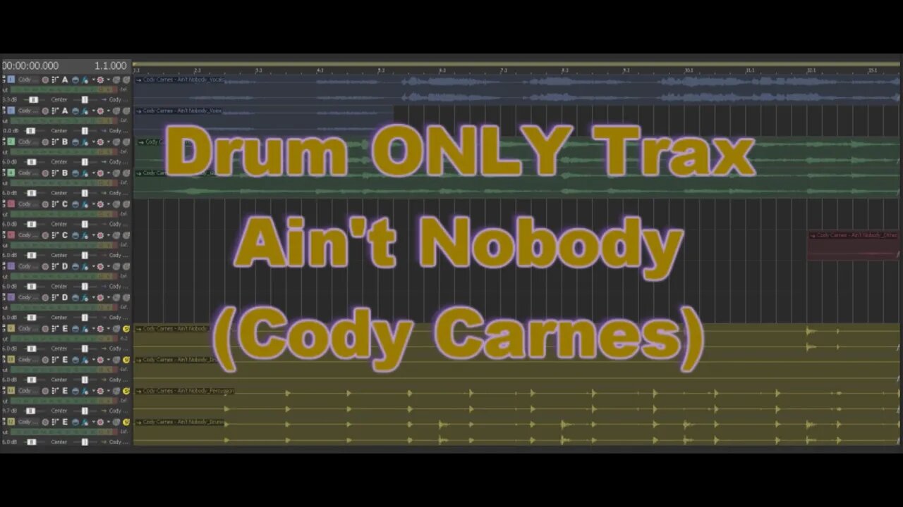 Drum ONLY Trax - Ain't Nobody (Cody Carnes)