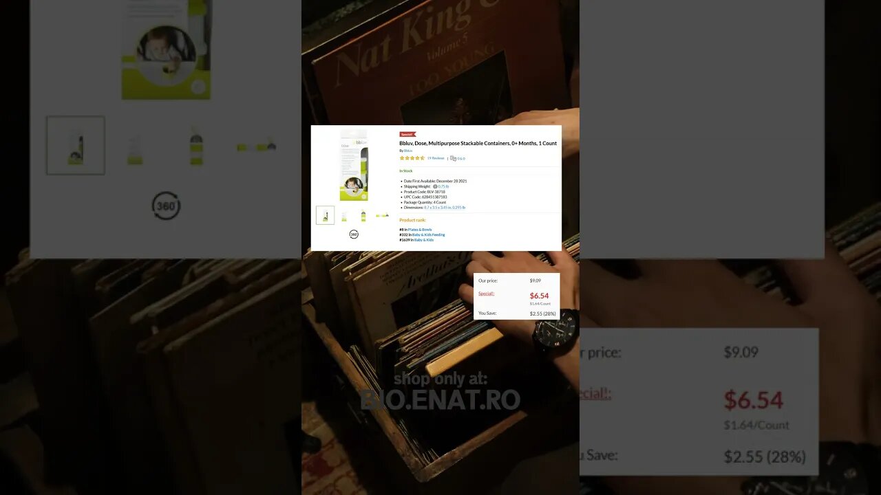 Bbluv, Dose, Multipurpose Stackable Containers, 0+ Months, 1 Count