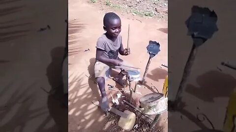 A wonderful little boy's music creation