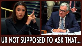 AOC got Jerome Powell SWEATING with her DIRECT Questions