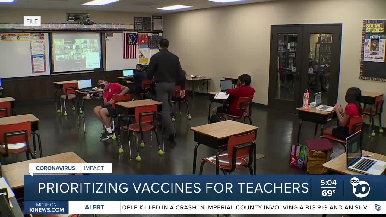 San Diego County uses health equity to prioritize teacher vaccines