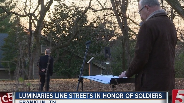 Luminaries Lit To Honor Battle Of Franklin Soldiers