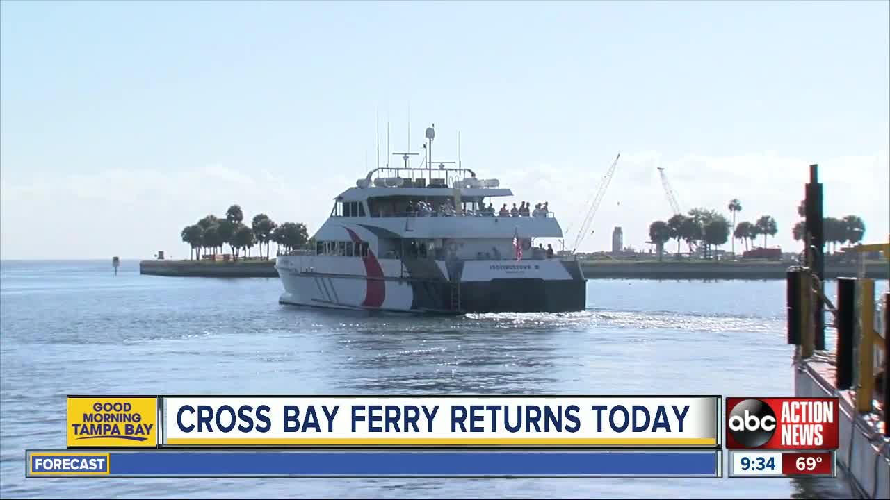 Cross-Bay Ferry linking downtown Tampa and St. Petersburg makes its return for a third year