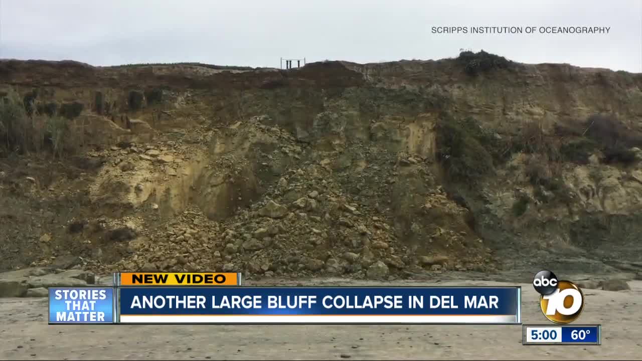Another large bluff collapse in Del Mar