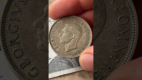 King George The 6th Silver Half Crown Coin