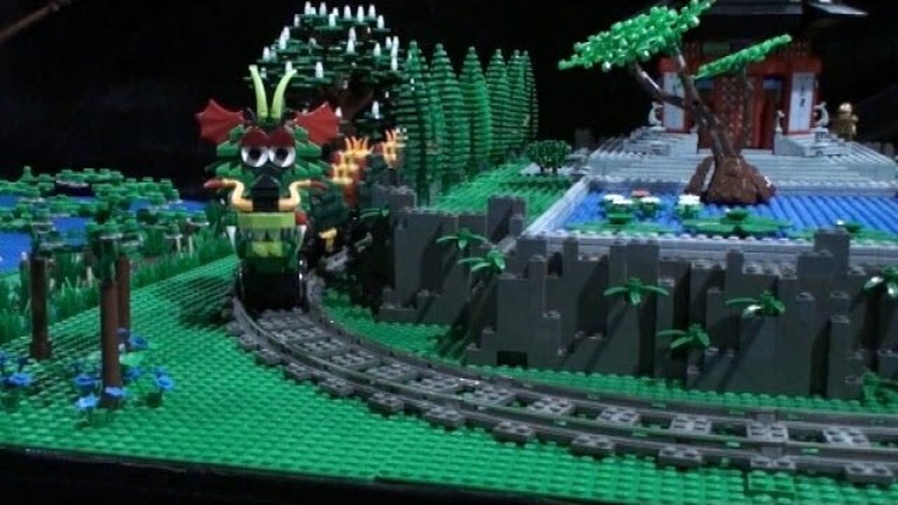 Lego dragon train