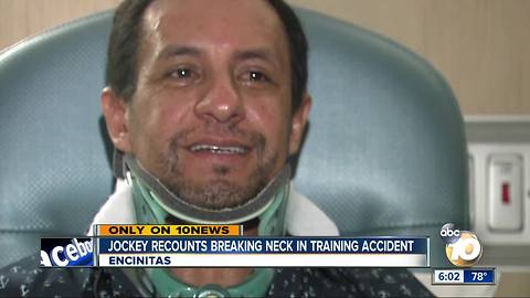 Jockey recounts breaking neck in training accident