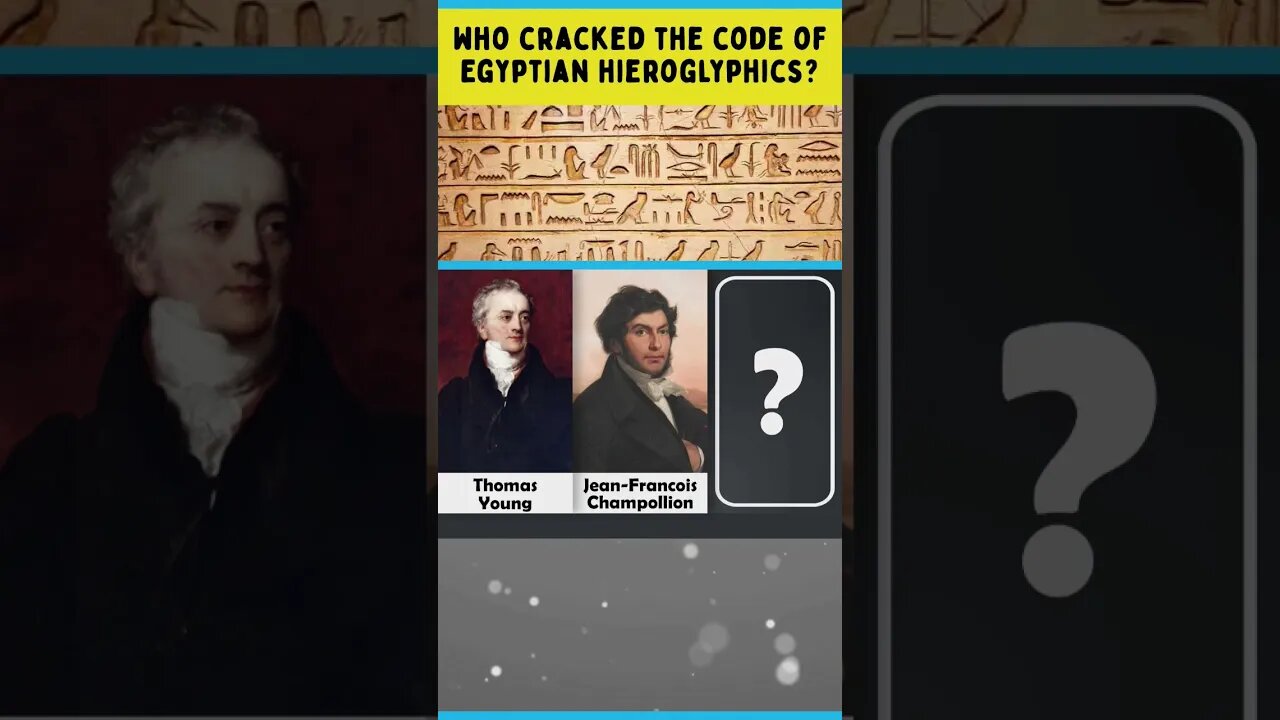 Who cracked the code of Egyptian hieroglyphics #reels #shorts #trivia #history #Egypt #hieroglyphics