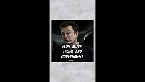 Elon Musk: Taxes And Government