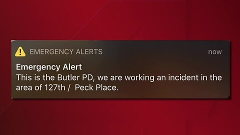 Butler residents receive emergency alert from Butler Police Department