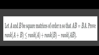 AB=BA find upper bound rank of A+B