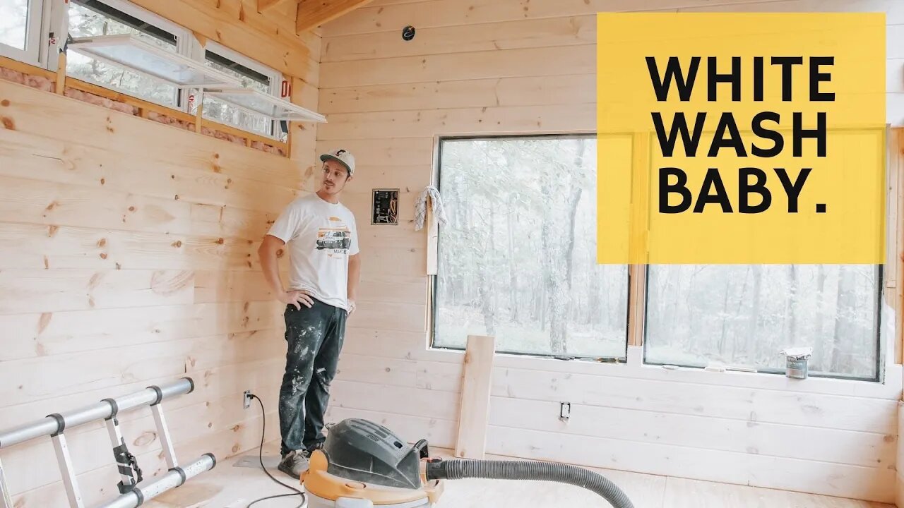 Whitewashed Cabin Walls are INSANE - Cabin Build Ep.43