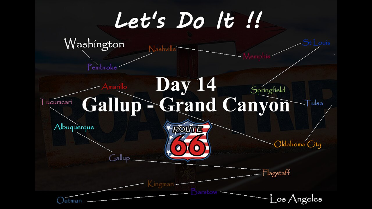 AMERICAN ROAD TRIP, ROUTE 66, Day 14 Gallup to The Grand Canyon