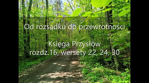 Od rozsądku do przewrotności Księga Przysłów , rozdz.16, wersety 22, 24, 30