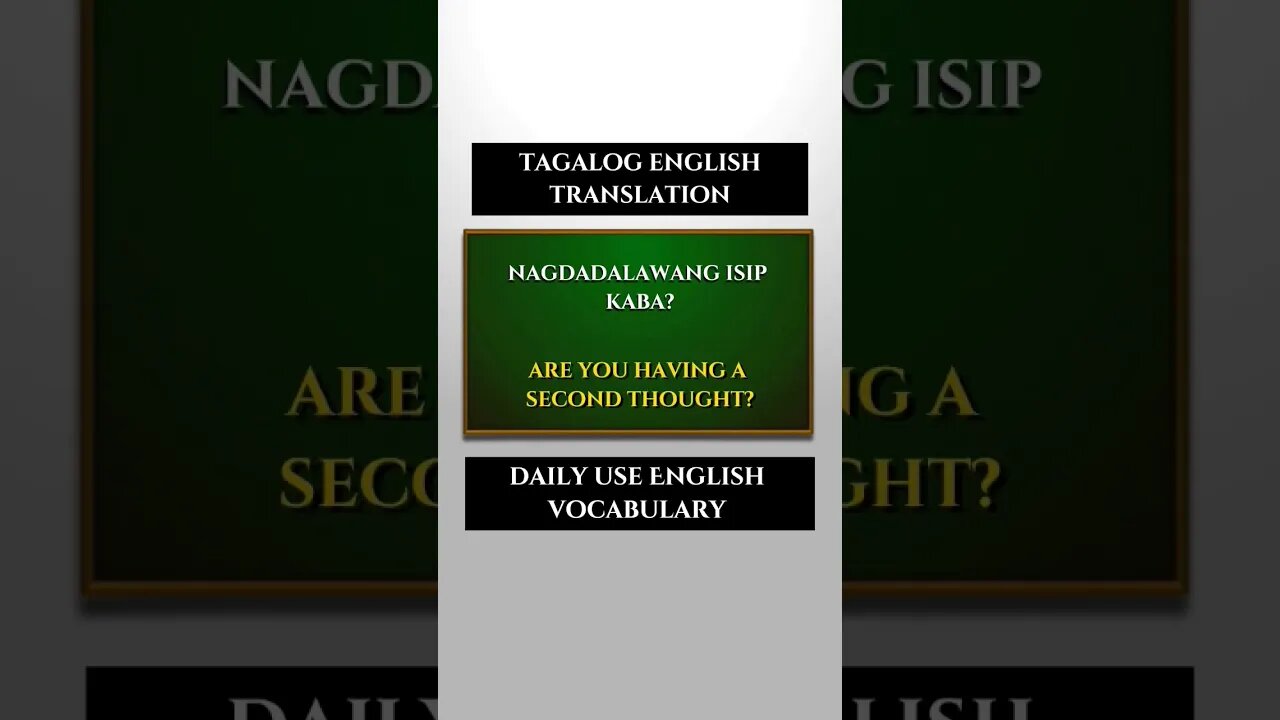 Lesson #27 Tagalog English Translation Daily use English vocabulary #englishtranslation #educational