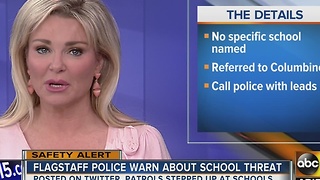 Flagstaff schools on alert after âColumbineâ threat