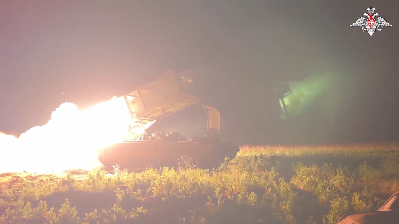 TOS-1A crews of the Tula paratroopers destroy enemy manpower near Soledar