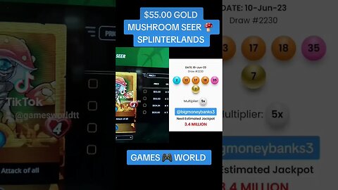 $55.00 Gold Mushroom Seer 🍄 Splinterlands | Games 🎮 World