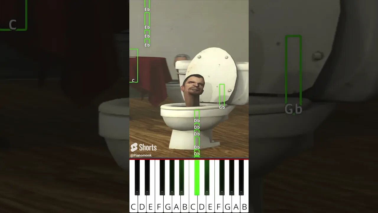 skibidi toilet episode 4 (@DaFuqBoom) - Octave Piano Tutorial